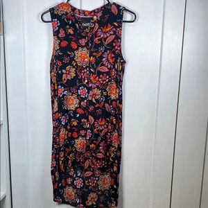 Nanette Lepore Floral High Low Dress - Black and Red